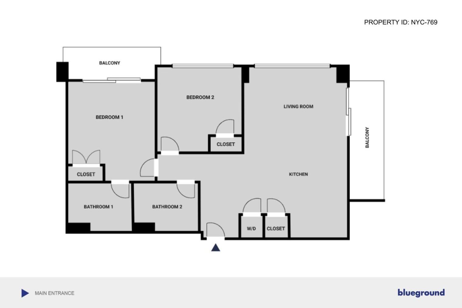 Lic 2br W Gym Dm Elevator Private Balcony Nyc-769 *
